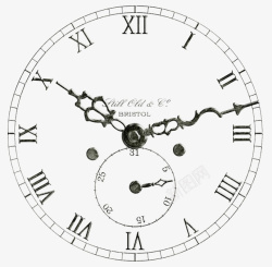 黑色线条钟表装饰图案素材
