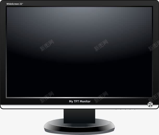 一个显示屏png免抠素材_88icon https://88icon.com 卡通显示屏 显示屏 电脑 黑色的