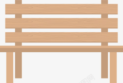 水彩木制凳子矢量图素材