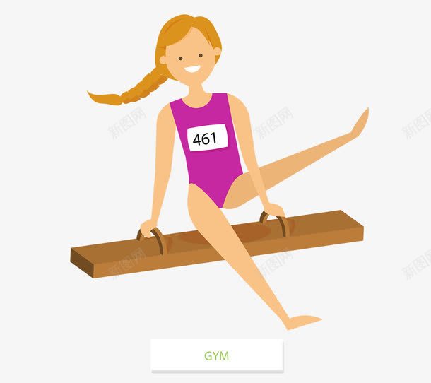 手绘体操女运动员png免抠素材_88icon https://88icon.com 体操 体操运动员 卡通女运动员 卡通运动员 女体操运动员 女运动员