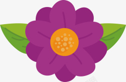 紫色花朵装饰标签矢量图素材