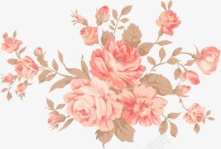 淡粉色的花朵背景图素材
