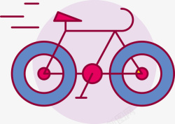 可爱卡通自行车矢量图素材
