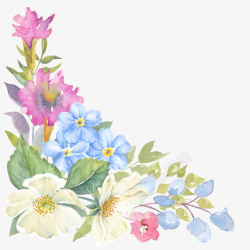 卡通图案彩色的花卉素材