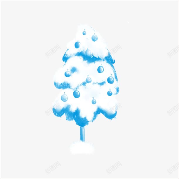 白色树png免抠素材_88icon https://88icon.com 圣诞树 雪树 雪白