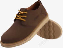 高甭棕色男式鞋子素材