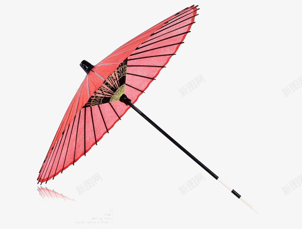 一把红色的油伞png免抠素材_88icon https://88icon.com 复古 女性 手工 遮阳