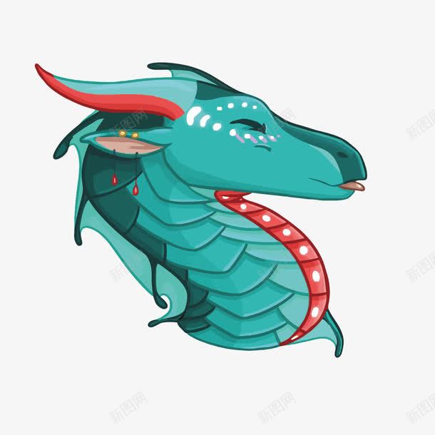 l卡通龙头png免抠素材_88icon https://88icon.com 卡通 绿色 魔幻 魔法 龙