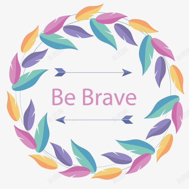 卡通彩色的手绘植物花环矢量图ai免抠素材_88icon https://88icon.com 婚礼装饰 彩色 情人节 节日装饰 装饰花环 矢量图