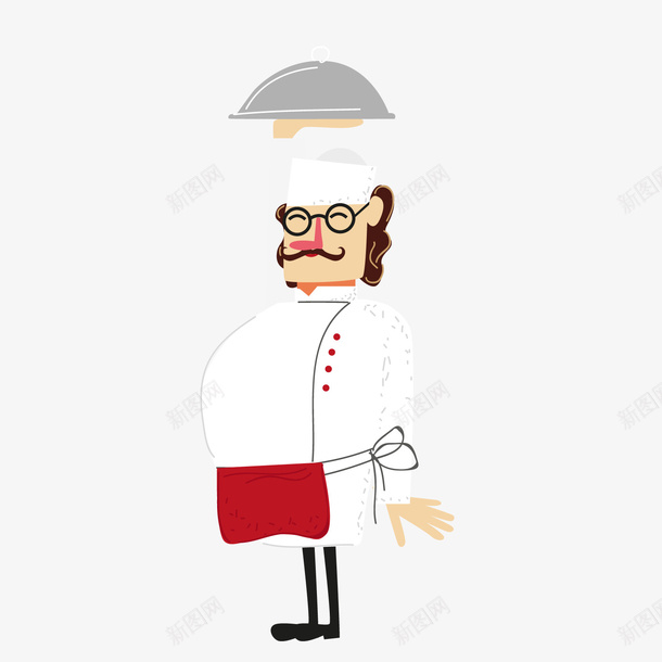白衣大厨师png免抠素材_88icon https://88icon.com 卡通人物 卡通厨子 大厨师 白衣男子 背景装饰