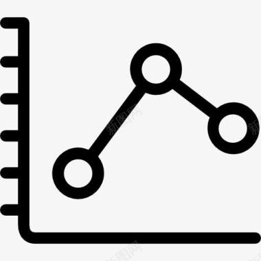 三层信息图表线图与圈图标图标