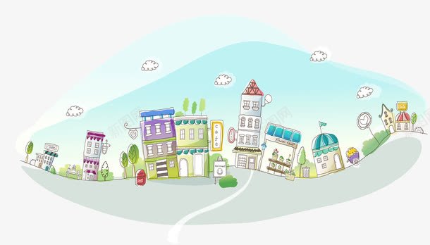 城市风景png免抠素材_88icon https://88icon.com 城市建筑 手绘城市 线条城市