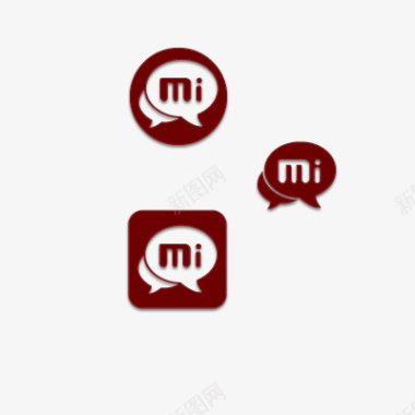 手机聊吧社交logo应用米聊图标图标