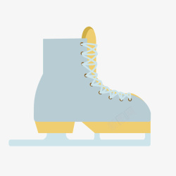 滑冰鞋冰刀矢量图素材