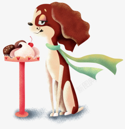 卡通可爱小动物装饰动物头像狗狗素材