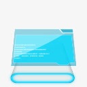 蓝色透明系统网页图标硬盘图标