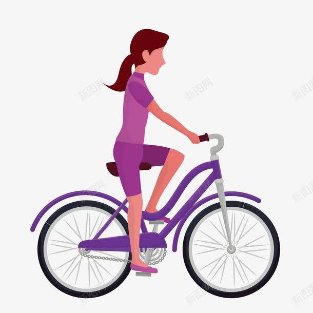 卡通女子骑单车png免抠素材_88icon https://88icon.com 单车 卡通 女子 自行车