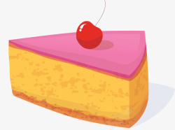粉红色三角形蛋糕矢量图素材