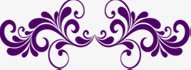 紫色唯美欧式花纹装饰素材