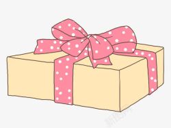 粉色丝带礼物盒片素材