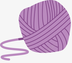 浅紫色毛线球素材
