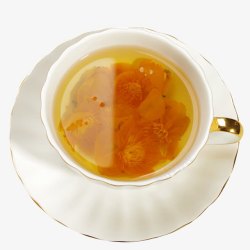 一杯金莲花茶素材