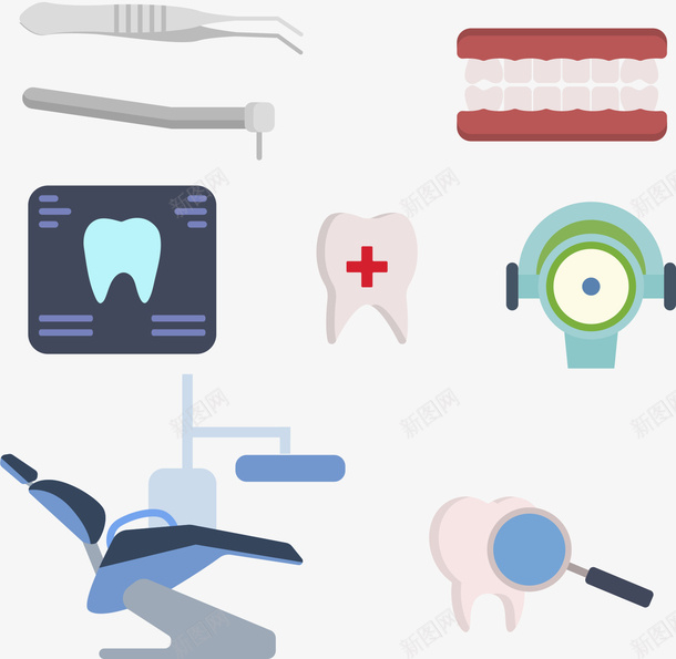 牙科医疗器材矢量图ai免抠素材_88icon https://88icon.com 假牙 牙科 牙科诊所 牙齿 牙齿PNG 白色牙齿 矢量假牙 矢量图