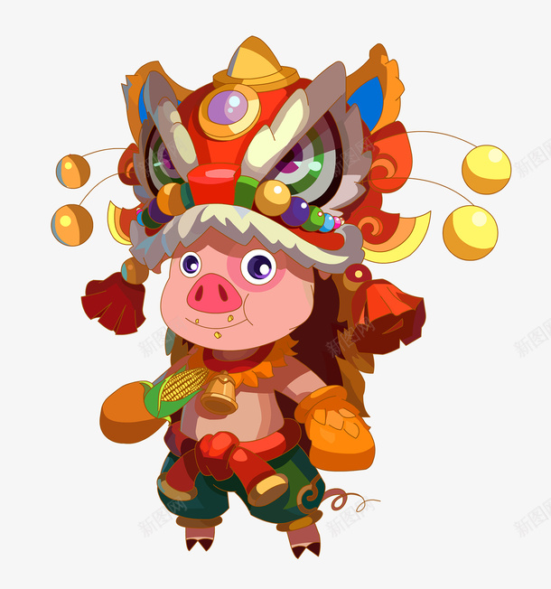 猪年动物猪卡通可爱插画psd免抠素材_88icon https://88icon.com 动物 卡通 可爱 插画 猪 猪年 猪年动物猪卡通可爱插画