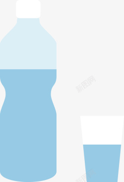 绿色饮料瓶蓝色饮料瓶图矢量图图标高清图片