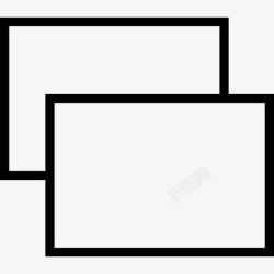 两个矩形两个重叠的矩形框图标高清图片