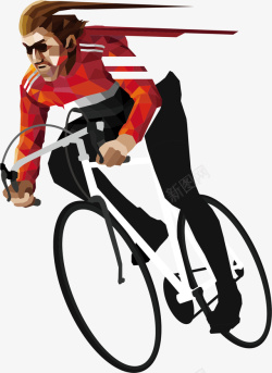 卡通骑自行车矢量图素材