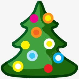 圣诞节简单圣诞树图标图标