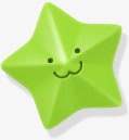 绿色五角星表情素材
