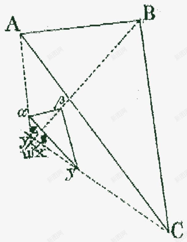 手绘数学几何线条png免抠素材_88icon https://88icon.com 几何线条 字母 数学 立体 线条