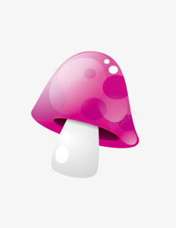 粉色蘑菇矢量图素材
