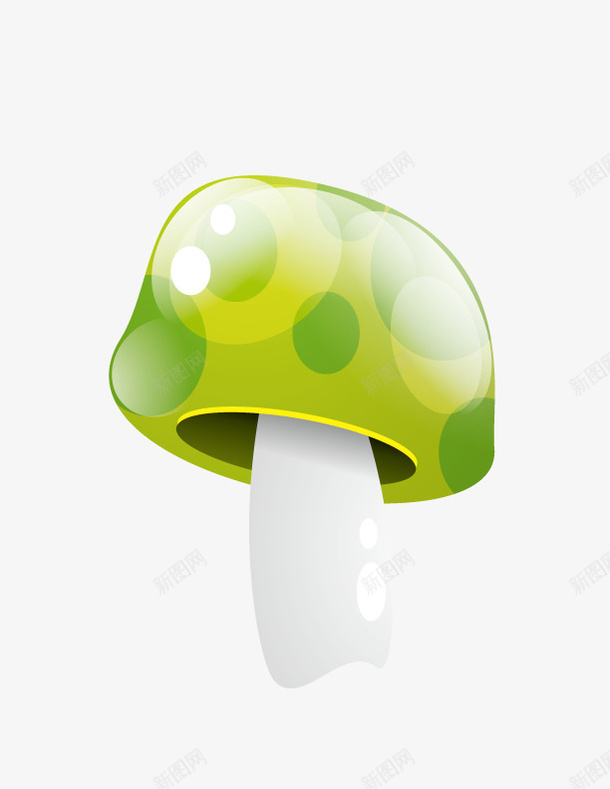 绿色蘑菇矢量图ai免抠素材_88icon https://88icon.com 绿色 蘑菇 透明 矢量图
