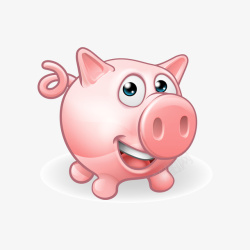 粉色猪矢量图素材