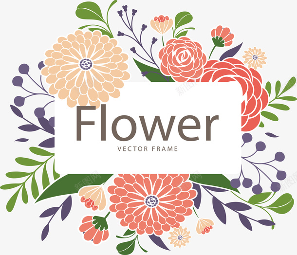 锦绣花丛标题框矢量图ai免抠素材_88icon https://88icon.com 矢量png 粉色花丛 花丛 花丛标题框 花丛请帖 锦绣花丛 矢量图
