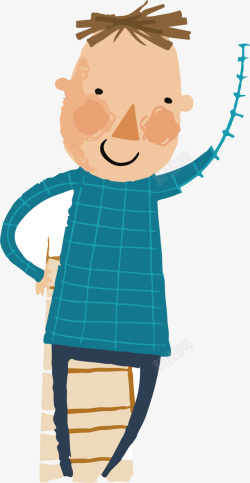 卡通男孩矢量图素材