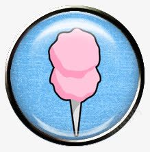 冰淇淋蓝色圆形按钮png免抠素材_88icon https://88icon.com 冰淇淋 圆形按钮 蓝色按钮