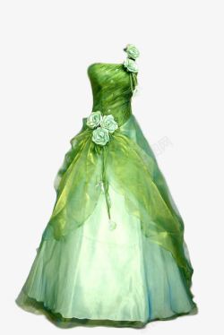 礼服绿色女式素材