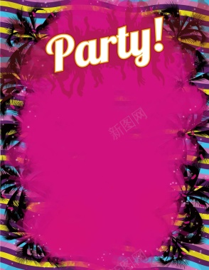 矢量粉色潮流涂鸦狂欢聚会海报背景背景