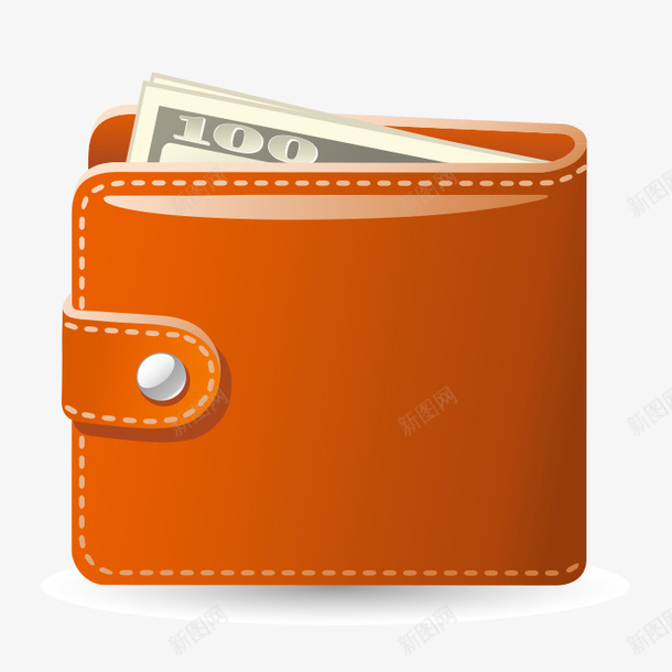 钱包卡通橙色png免抠素材_88icon https://88icon.com 卡通 橙色 装饰 钱包