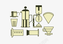 咖啡冲泡工具素材