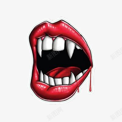 嘴唇png免抠素材_88icon https://88icon.com 吸血鬼 嘴唇 女鬼 女鬼PNG 女魔 牙齿