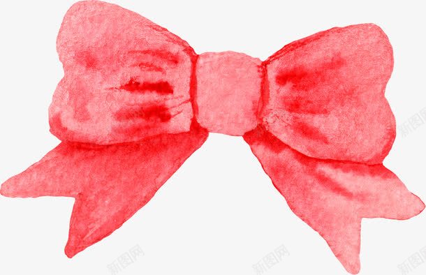 水墨红色蝴蝶结png免抠素材_88icon https://88icon.com 一个 卡通 彩绘 手绘 水墨 红色 蝴蝶结 装饰