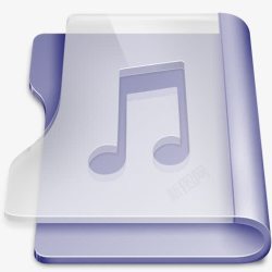 紫色的音乐增加文件夹素材