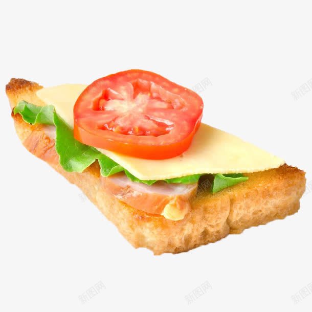面包片上的早餐png免抠素材_88icon https://88icon.com 早餐 点心 生菜 番茄片 肉片 芝士片