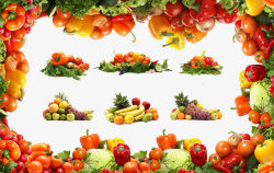蔬菜水果边框图案素材