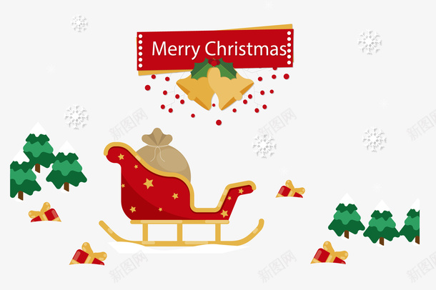 圣诞节送礼物雪橇车矢量图ai免抠素材_88icon https://88icon.com 圣诞礼物 圣诞节 圣诞节快乐 矢量png 矢量图 送礼物 雪橇车 麋鹿车